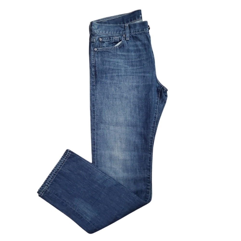 7 For All Mankind Women's Blue Straight Jeans